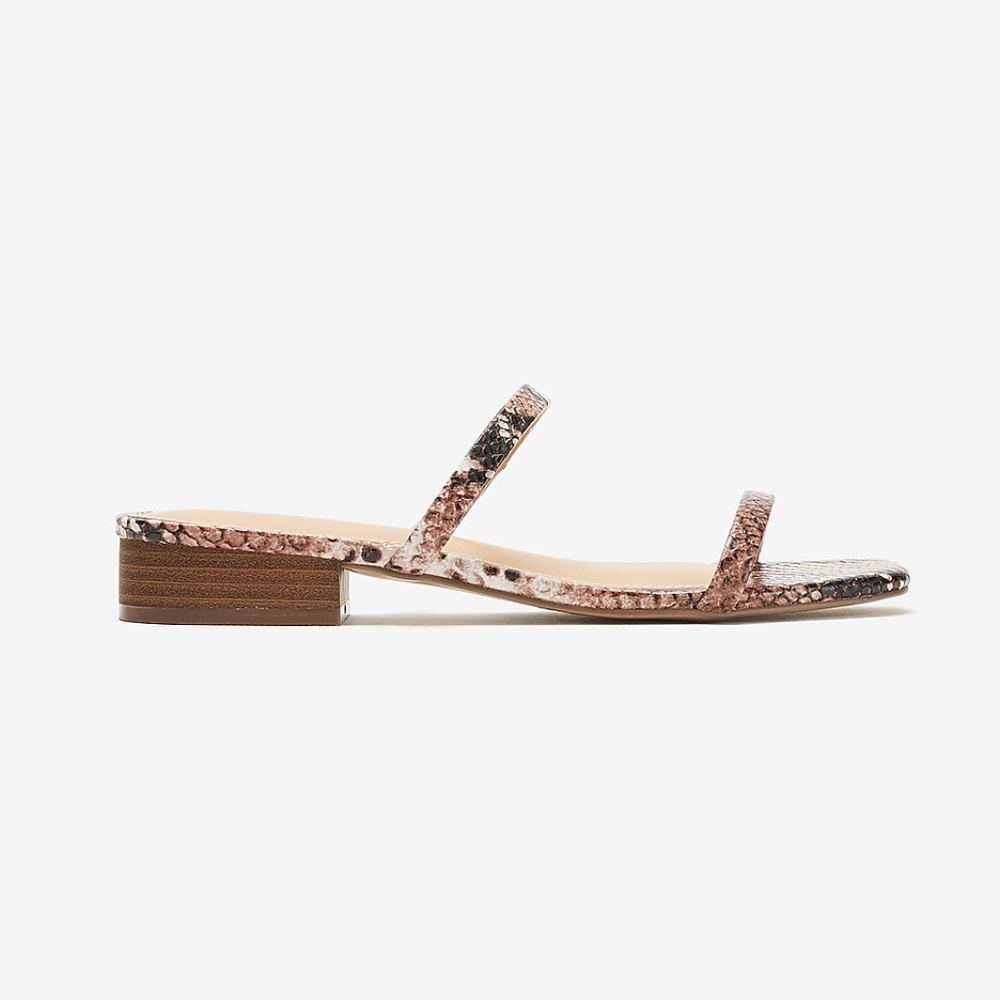 Express Double Band Stacked Heel Sandals Sz 8 NWT